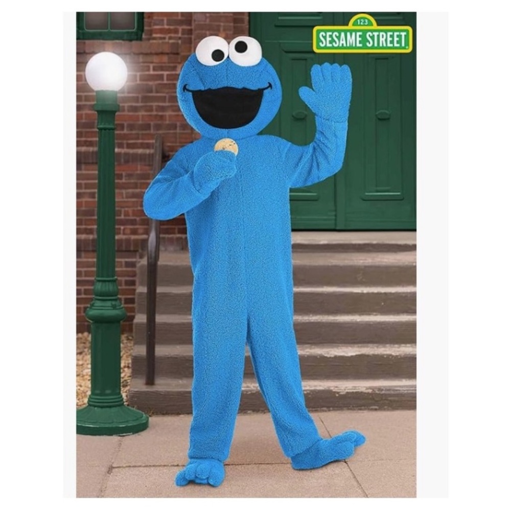 Sesame Street Adult Cookie Monster Halloween Costume Unisex Head Piece Mask M
